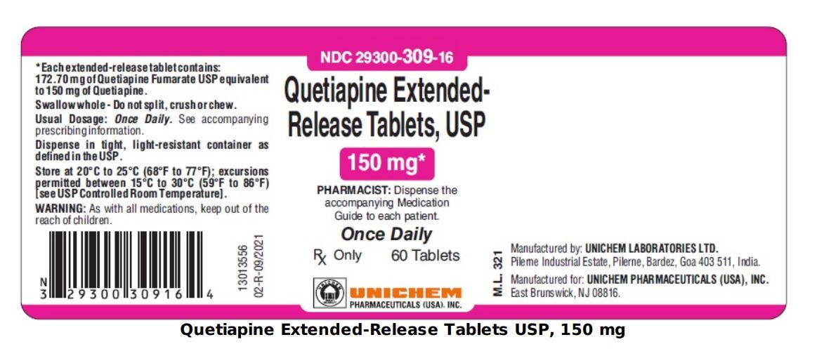 Quetiapine 150mg 60 extended-release tabs